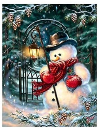 Diamond Painting Kits Christmas Snowman Lantern Winter
