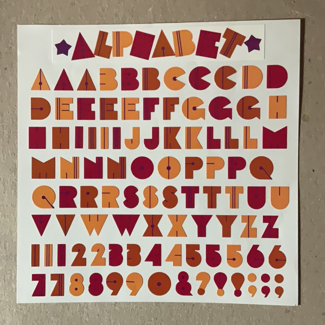 Mrs. Grossman’s Extravagant Stickers Earthtone Alphabet