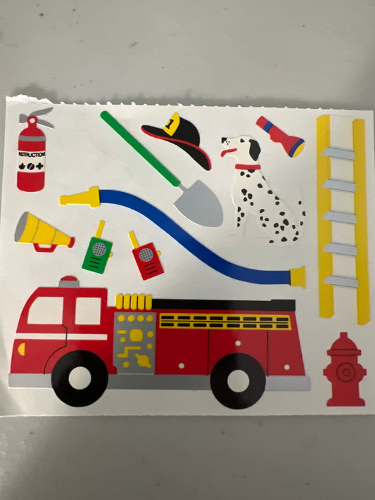 Mrs. Grossman’s Large Stickers Firetruck New 1/2 Sheet