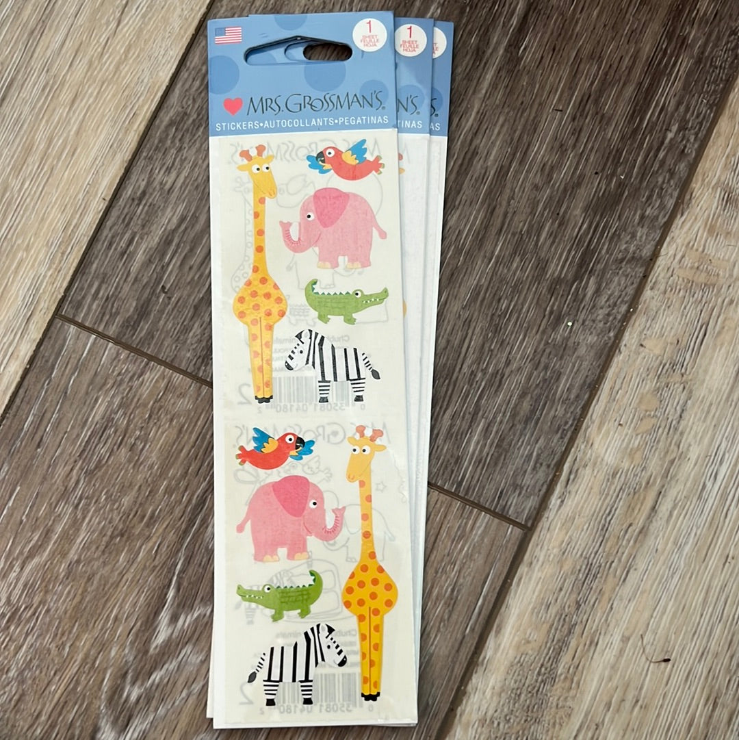 Mrs. Grossman’s Stickers Animals Chubby Zoo