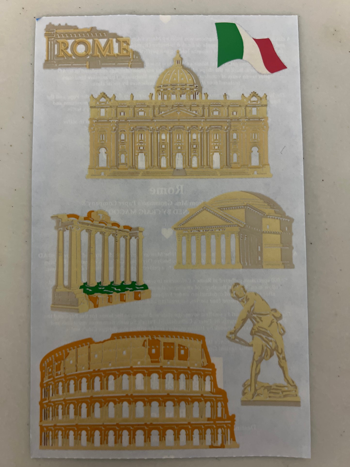 Mrs. Grossman’s Large Stickers Travel Rome New