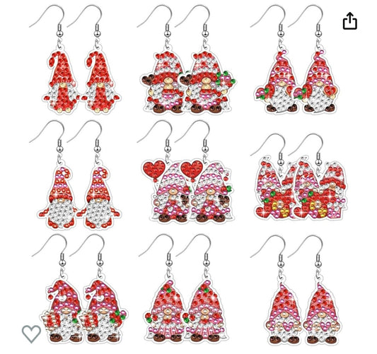 Diamond Painting Kits Valentine’s Earrings