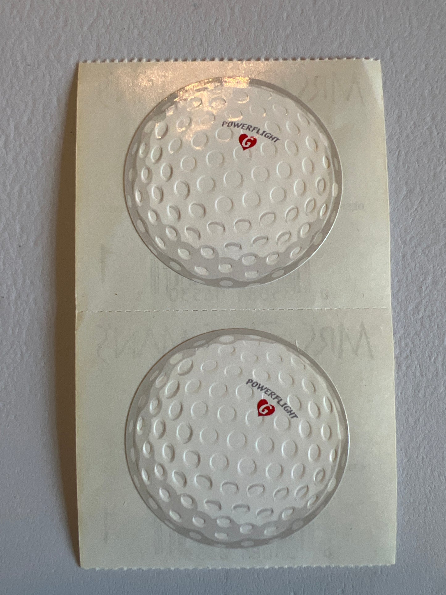Mrs. Grossman’s Stickers Sport Golf Balls 1/2 Sheet New