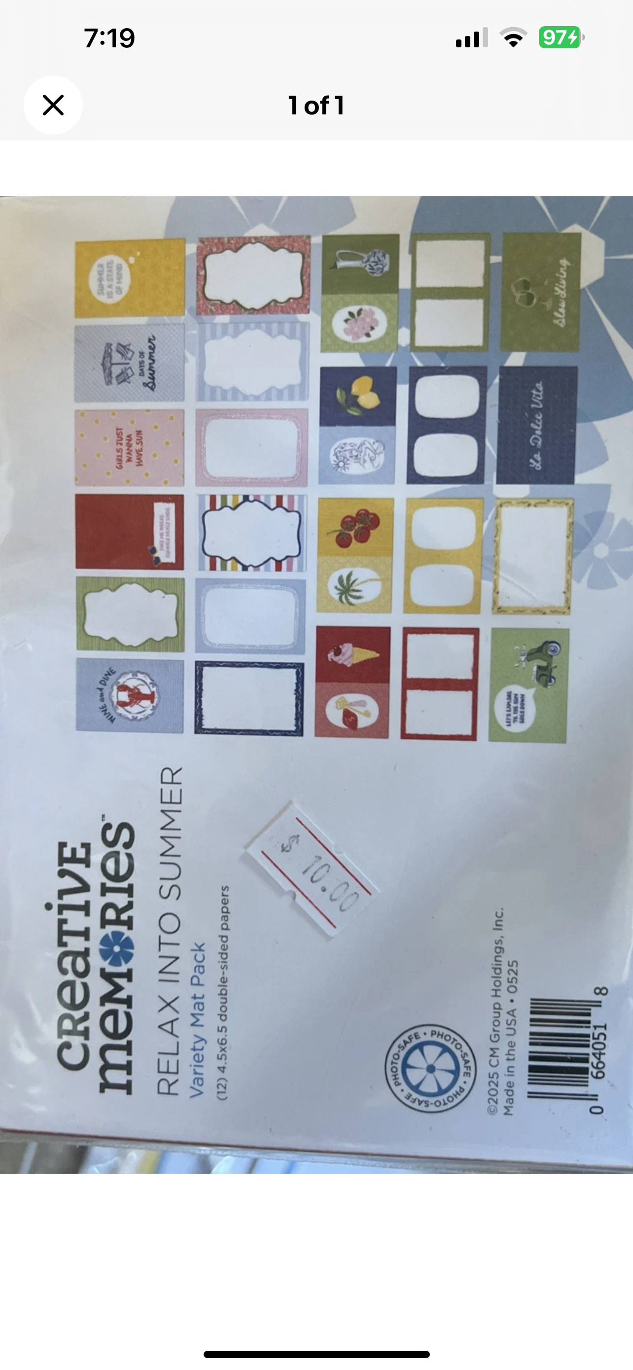 Creative Memories Relax into Summer Photo Mats New