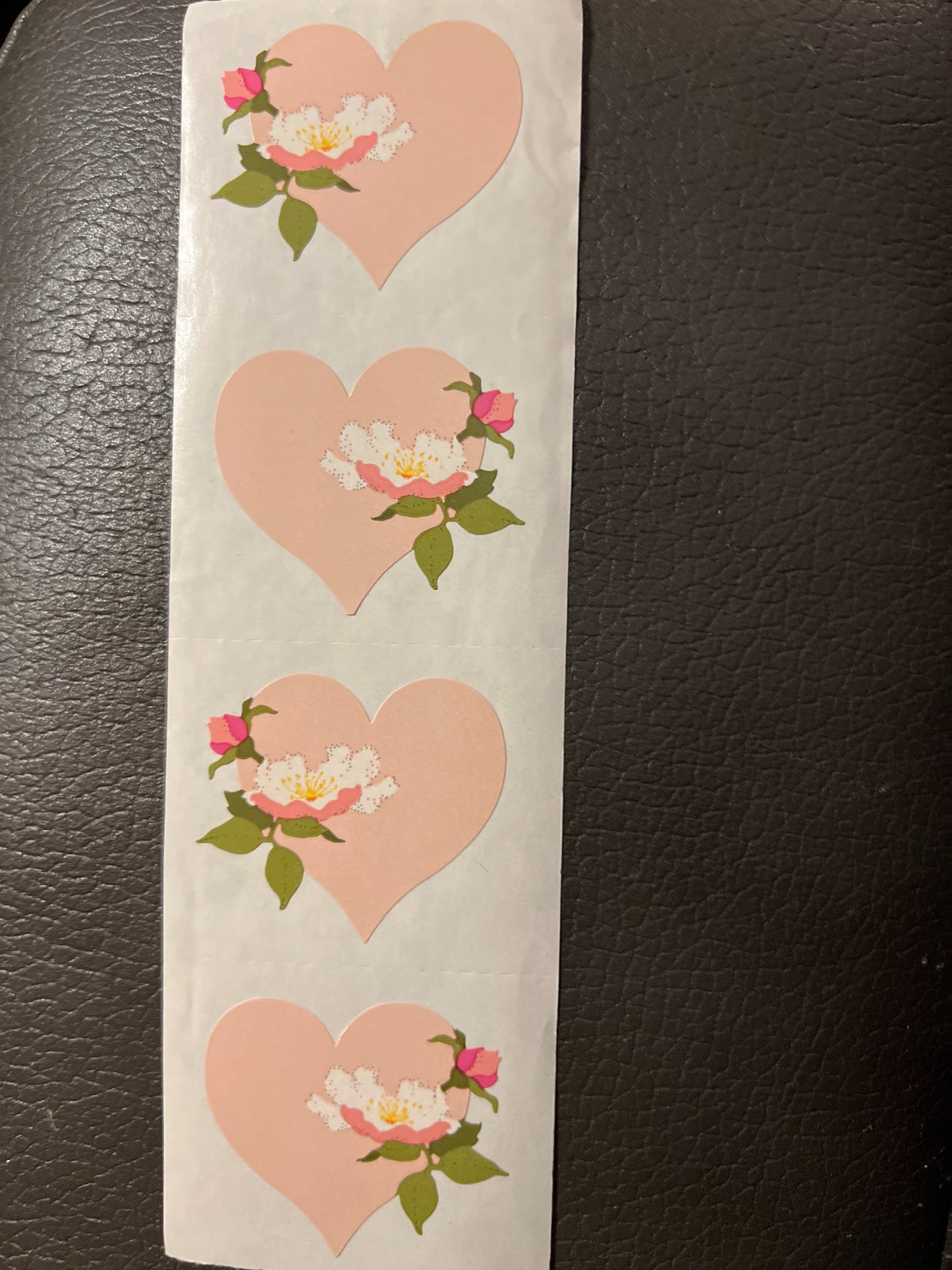 Mrs. Grossman’s Stickers Hearts Pink with Flowers