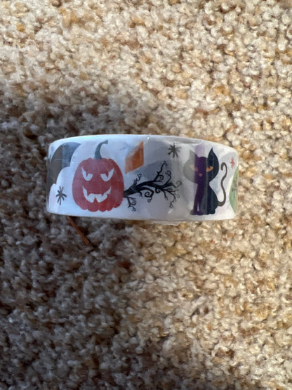 X Black Cat, Jack o Lantern, bats, Poison, Skulls Washi Tape Embellishments Halloween Clearance