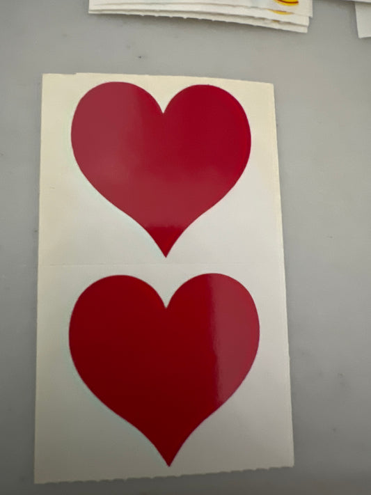 Mrs. Grossman’s Stickers Hearts Large Red Hearts 1/2 Sheet New Valentine’s
