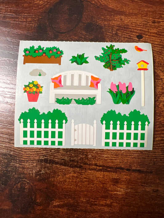Mrs. Grossman’s Large Stickers Garden Bench Gate 1/2 Sheet New