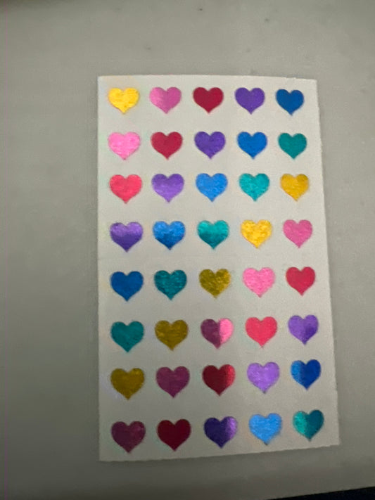 Mrs. Grossman’s Stickers Hearts Micro Hologram 1/2 Sheet New Valentine’s