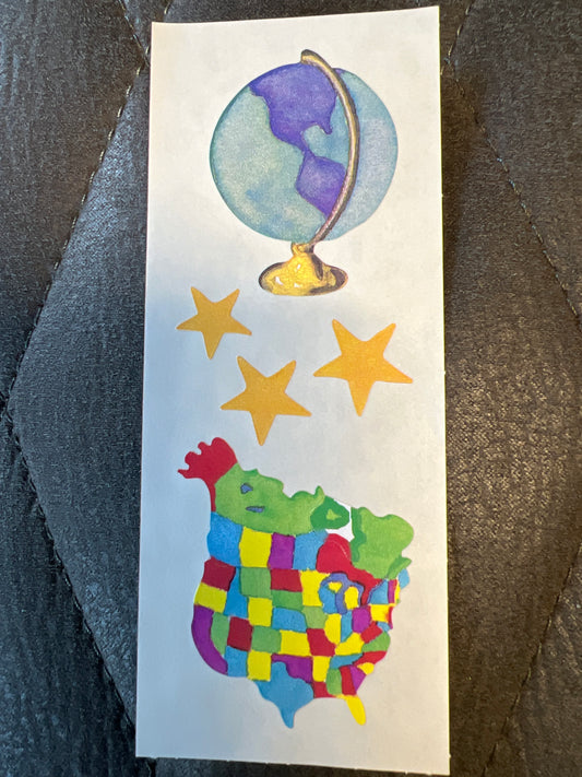 Creative Memories Stickers School Years Globe, Map new