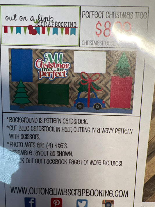 X Out on a Limb Scrapbook Kit Perfect Christmas Tree New