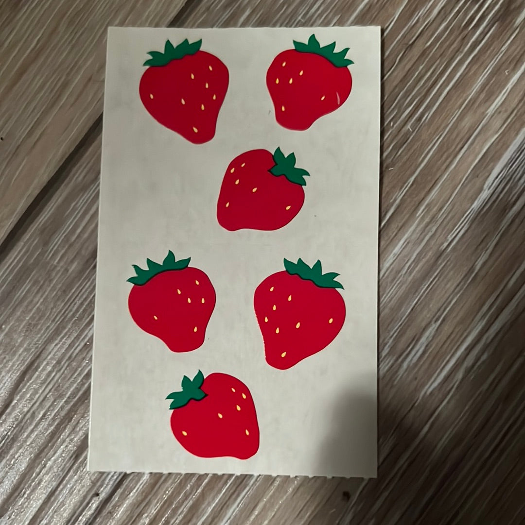 Mrs. Grossman’s Stickers Small Strawberries 1/2 Sheet