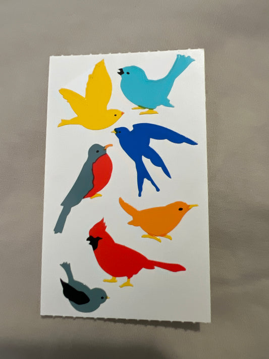 Mrs. Grossman’s Stickers Birds Song Birds 1/2 sheet new