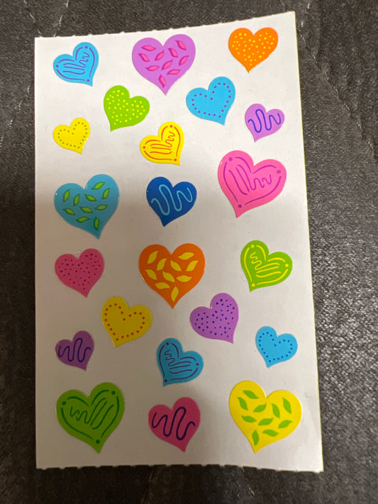 Mrs. Grossman’s Stickers Hearts Happy Hearts New Valentine’s 1/2 sheet