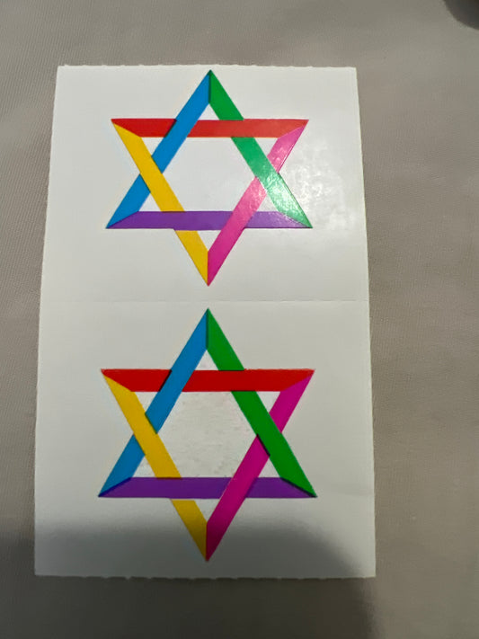 Mrs. Grossman’s Stickers Hanukkah Star of David 1/2 sheet new