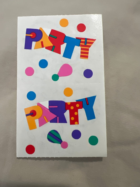 Mrs. Grossman’s Stickers Birthday Party 1/2 sheet new