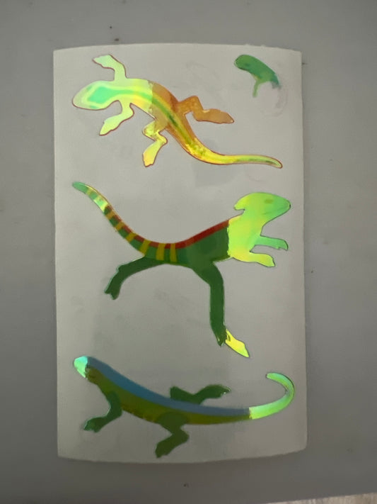 Mrs. Grossman’s Stickers Reptiles Opal Tropical Lizards 1/2 Sheet New
