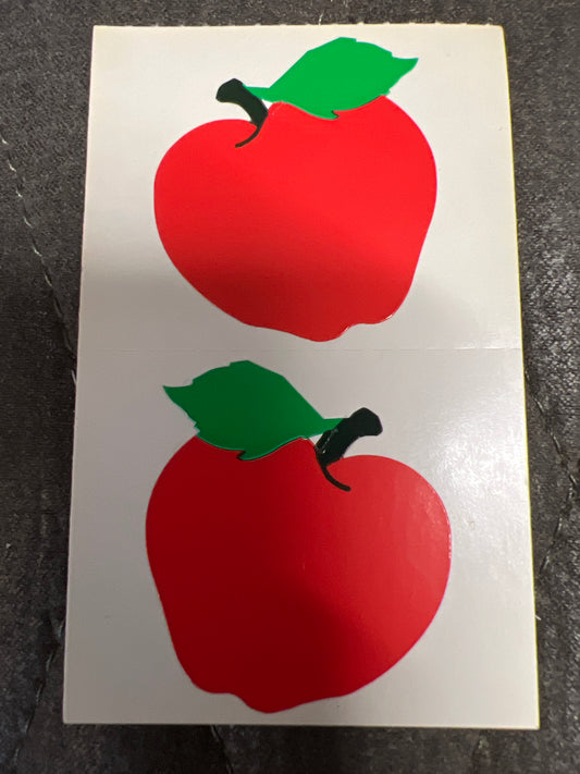 Mrs. Grossman’s Stickers Fruit Red Apples 1/2 Sheet New