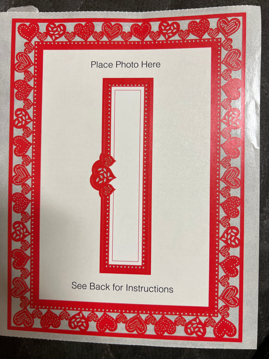 Mrs. Grossman’s Extra Extravagant Stickers Patterned Hearts, Red Frame New