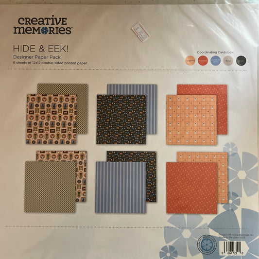 Creative Memories Hide & Eek! Paper Pack New