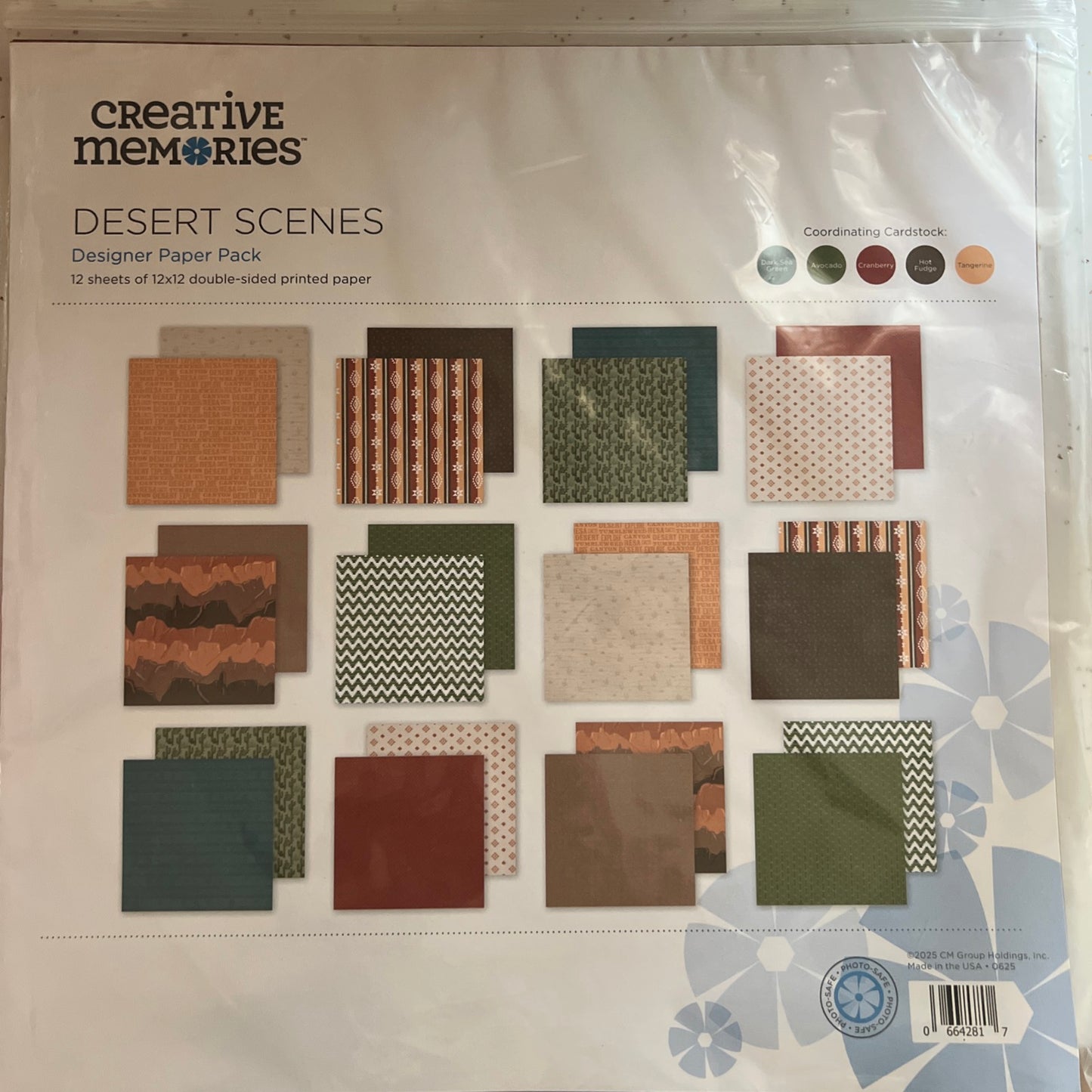 Creative Memories Desert Scenes Paper Pack New