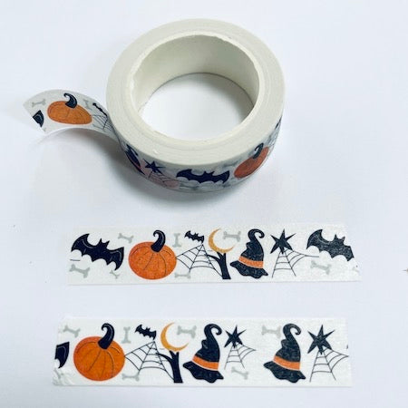 Halloween Pumpkin Spider Washi Tape Embellishments 3105B