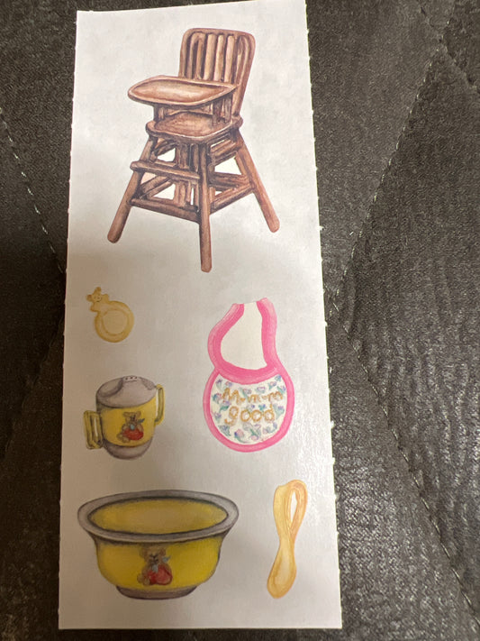 Creative Memories Stickers Girls First Years Highchair new