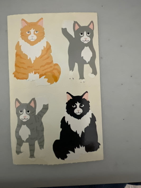 Mrs. Grossman’s Stickers Pets Cats 1/2 Sheet