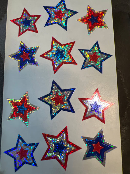 Mrs. Grossman’s Large Stickers Sparkle Great American Stars New