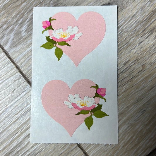 Mrs. Grossman’s Stickers Floral Hearts 1/2 Sheet