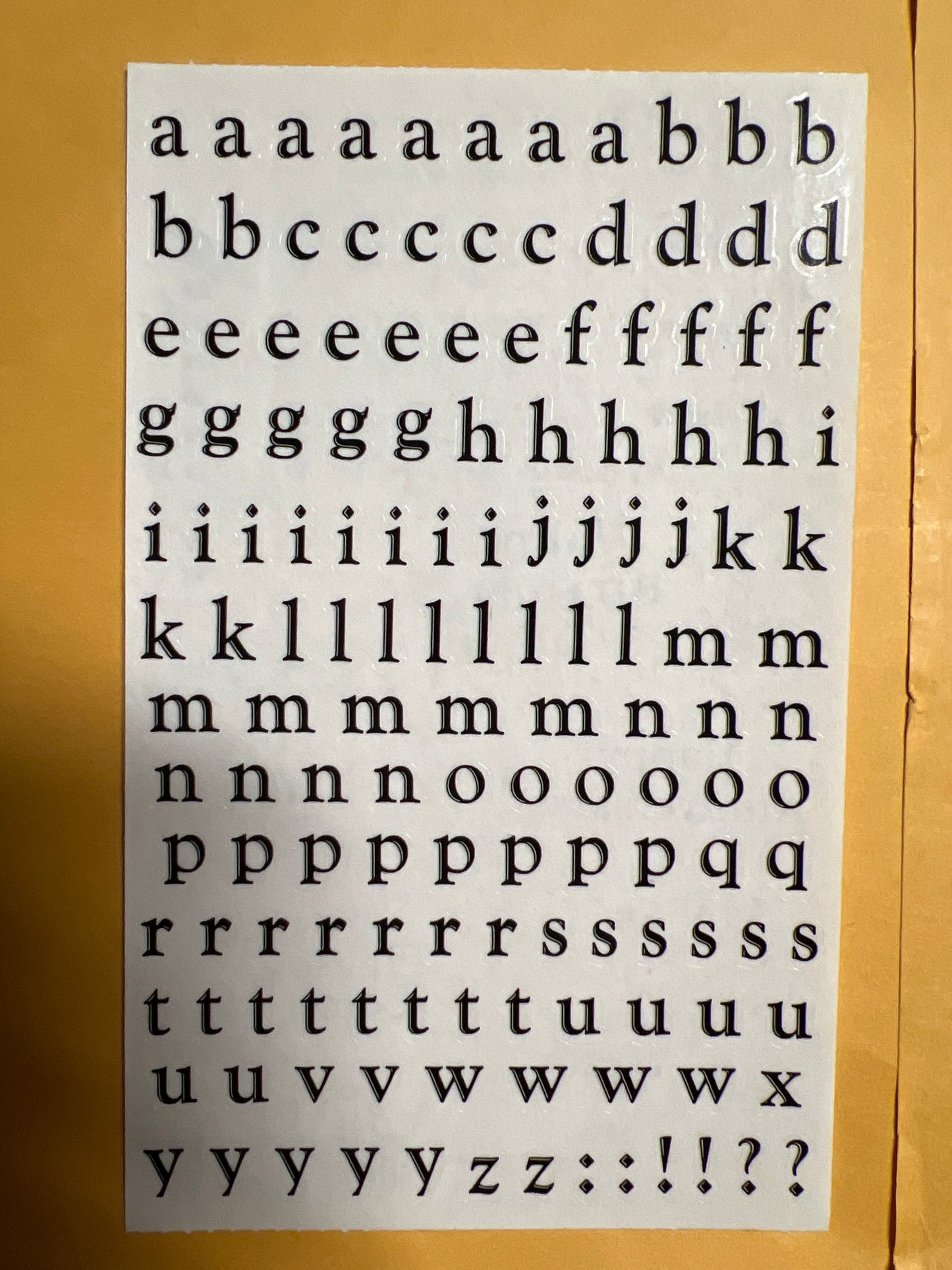 Mrs. Grossman’s Large Stickers Black Alphabet Lower Case New