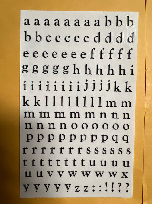 Mrs. Grossman’s Large Stickers Black Alphabet Lower Case New