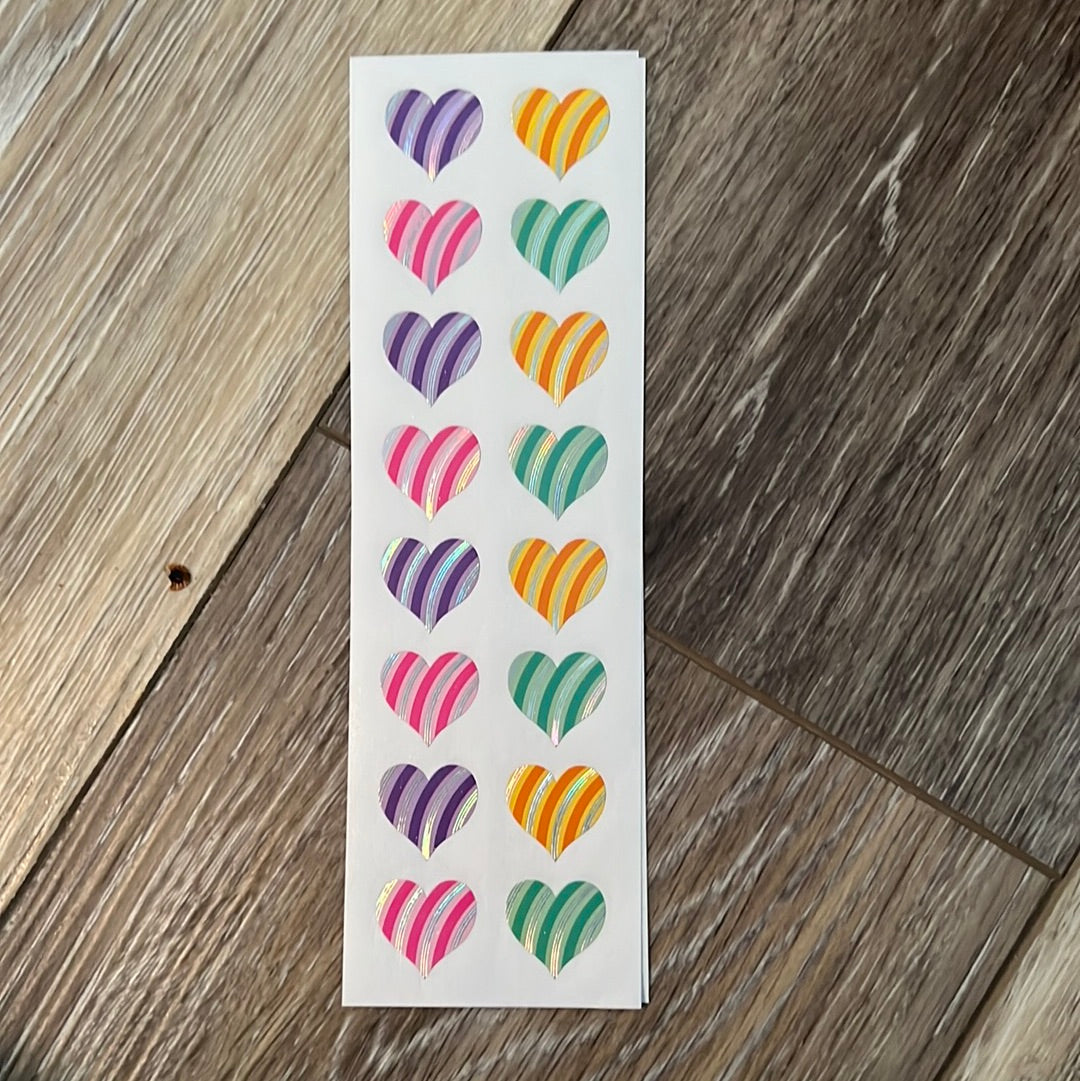 Mrs. Grossman’s Stickers Candy Stripe Hearts