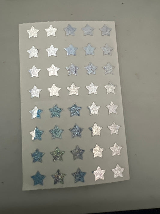 Mrs. Grossman’s Stickers Stars Micro Silver 1/2 Sheet