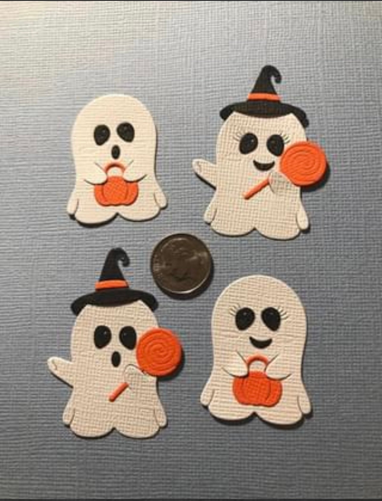 4 Halloween Ghosts Die Cuts