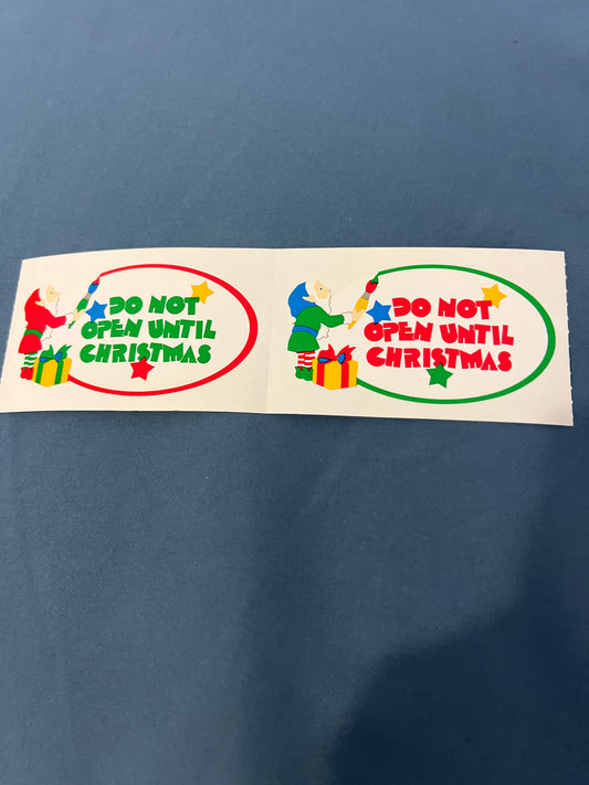 Mrs. Grossman’s Stickers Christmas Do Not Open new