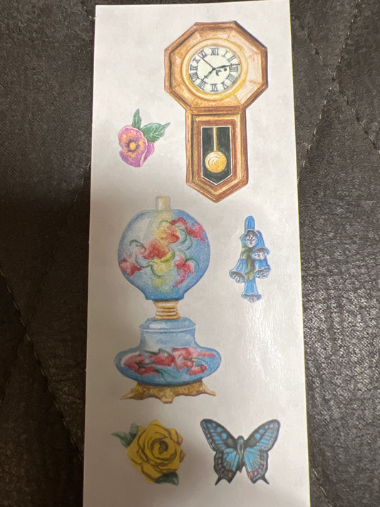 Creative Memories Stickers Heritage Clock, Lamp new