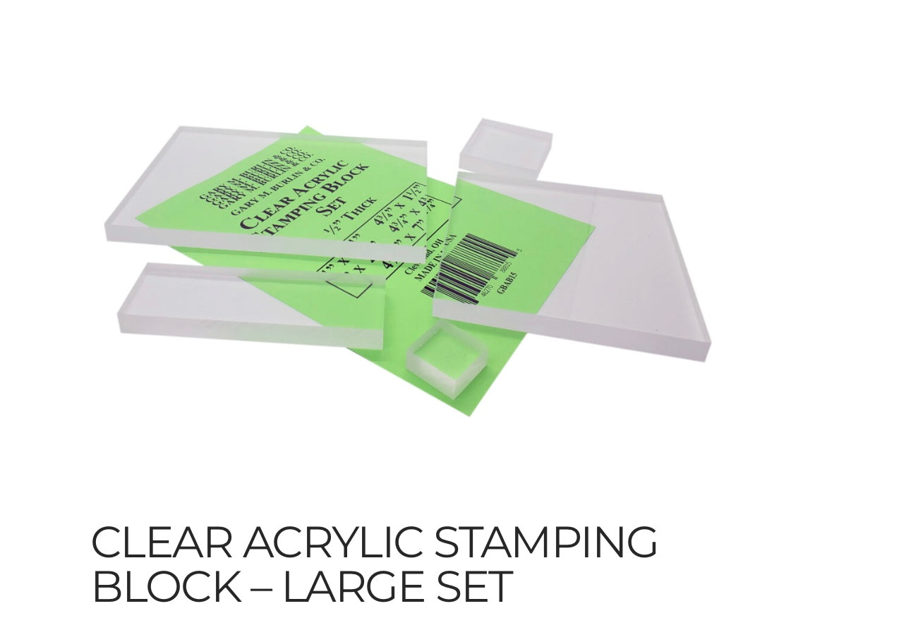 Clear Acrylic Stamp Block Large Set