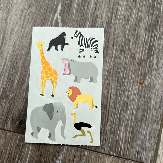 Mrs. Grossman’s Stickers Zoo Animals 1/2 Sheet