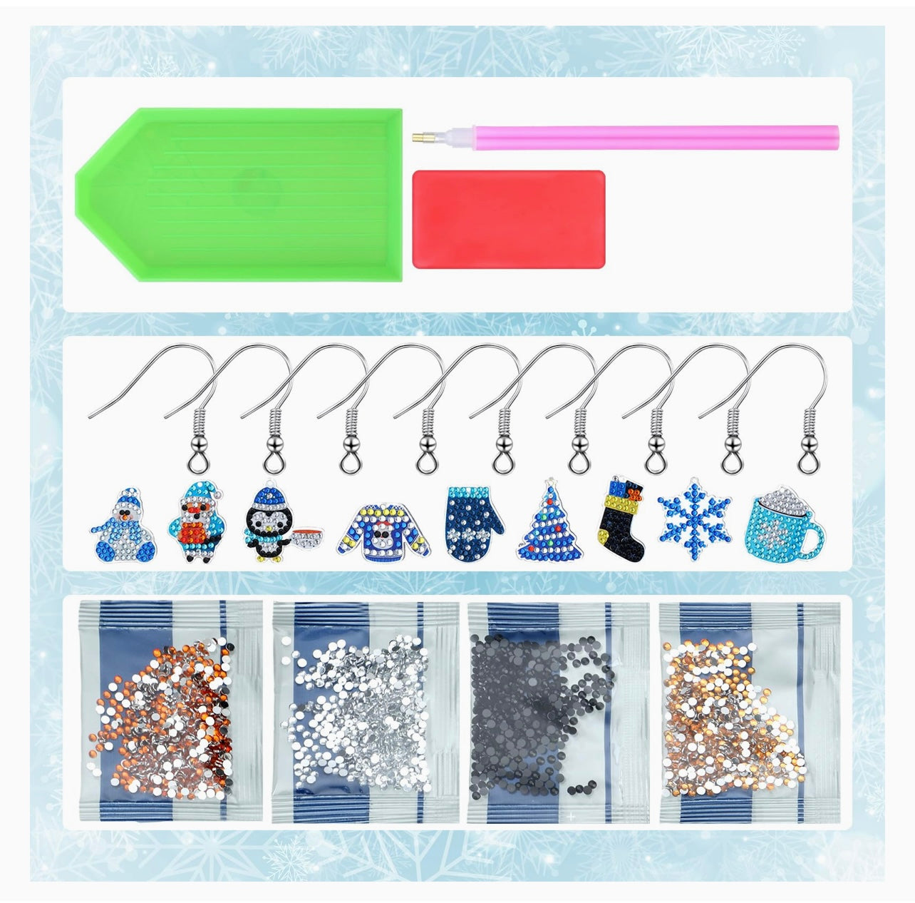 Diamond Painting Kits Winter Earrings