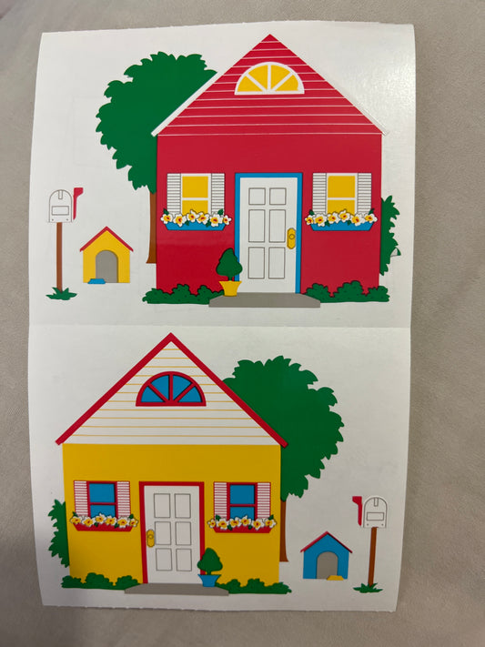 Mrs. Grossman’s Large Stickers Yellow House Red House New