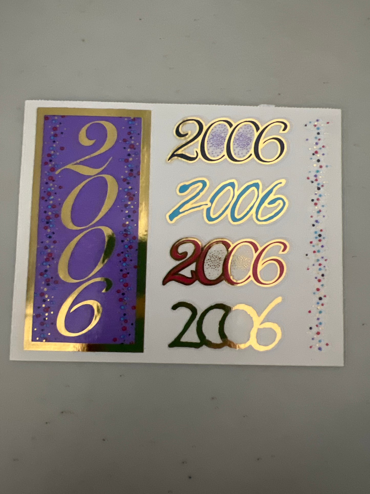 Mrs. Grossman’s Large Stickers 2006 1/2 Sheet