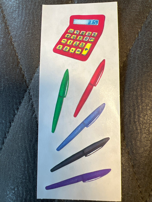 Creative Memories Stickers School Years Pens, Calculator new