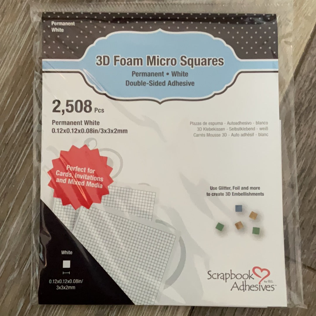 3D Foam Squares Mini 2508 pcs Adhesive