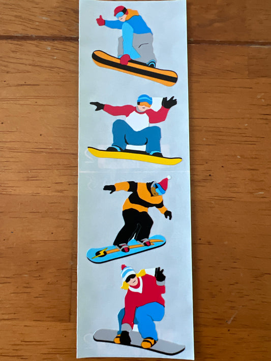 Mrs. Grossman’s Stickers Snowboarding Winter New