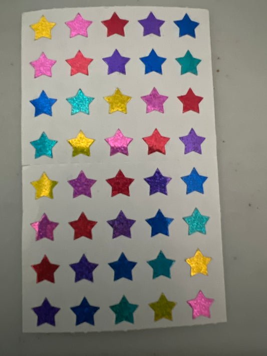 Mrs. Grossman’s Stickers Stars Micro Hologram 1/2 Sheet New
