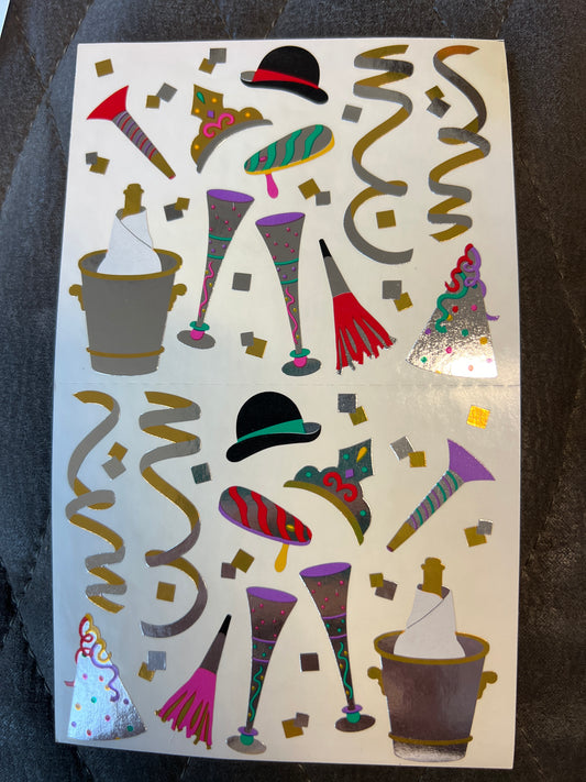 Mrs. Grossman’s Large Stickers New Year’s Party New