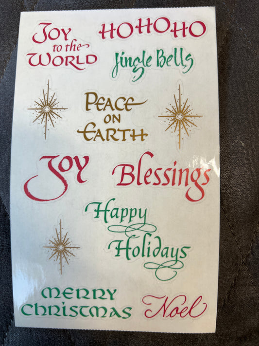 Mrs. Grossman’s Large Stickers Christmas Caprions New