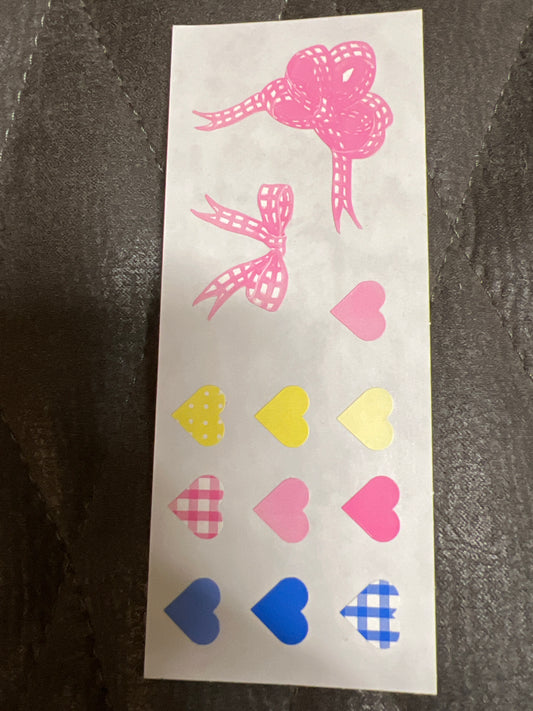 Creative Memories Stickers Girls First Years Hearts & Bows new