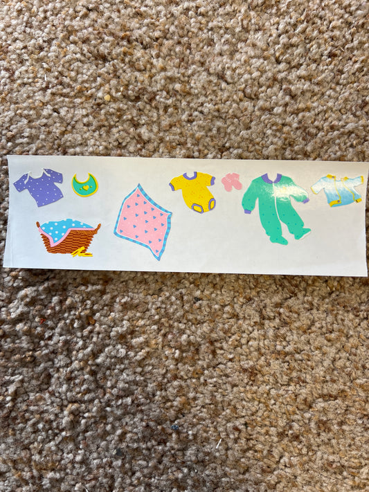 X Mrs. Grossman’s Stickers Baby Laundry New